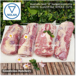 Beef Ribeye AUSTRALIA BUDGET frozen brand either AMG or NOLAN ECCO roast cuts +/- 1.2kg price/kg (Scotch-Fillet / Cube-Roll)